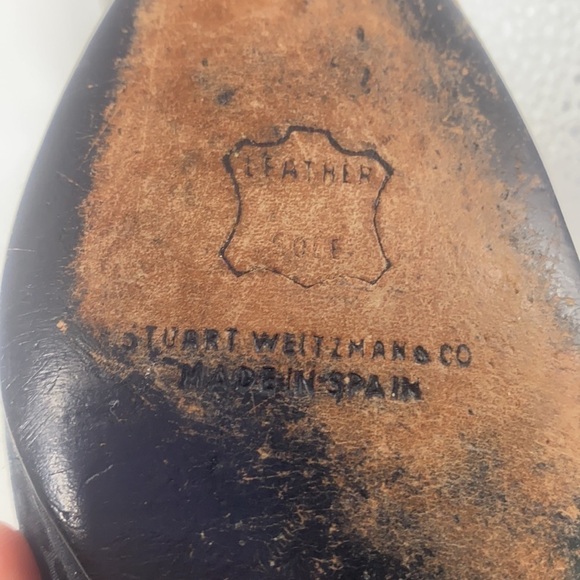 Henri Bendel - Vintage Black Dot Fabric Print Kitten Heels Made In Spain Size 6 - Picture 16 of 16